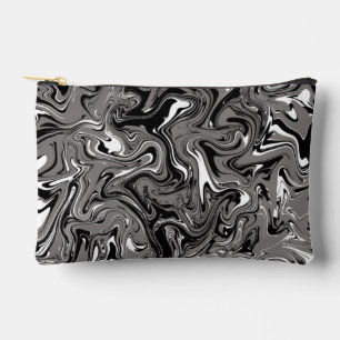 Pochette À Accessoires Illustration de marbre abstrait Noir