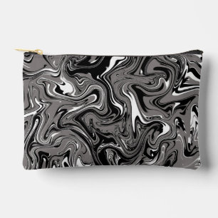 Pochette À Accessoires Illustration de marbre abstrait Noir