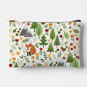 Pochette À Accessoires Illustrations de style scandinave sur Motif crème