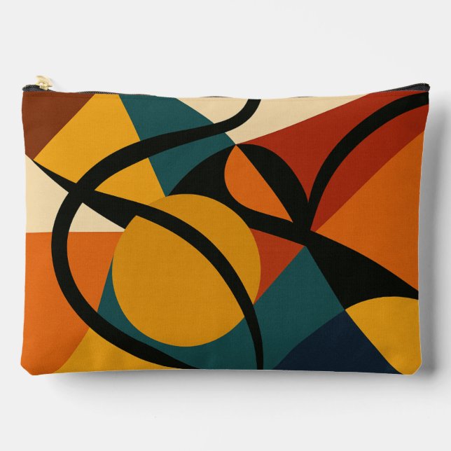 Pochette À Accessoires Impression abstraite africaine  (Recto)