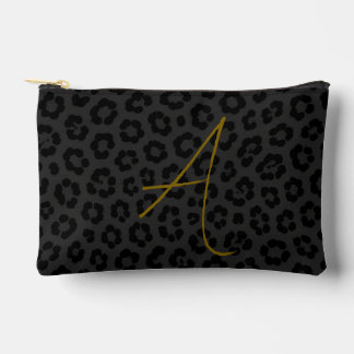 Pochette À Accessoires Impression animalière tachetée Léopard de minuit