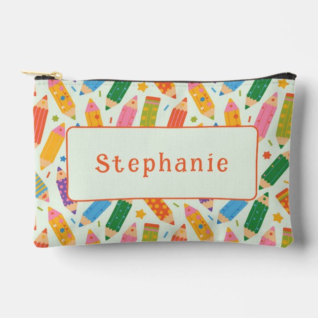 Pochette À Accessoires Impression Crayon personnalisable (Recto)