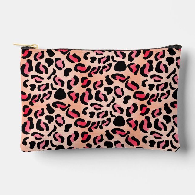 Pochette À Accessoires Impression d'animal de motif léopard moderne (Recto)