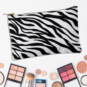 Pochette À Accessoires Impression d'animal zèbre Noir et Blanc Safari 