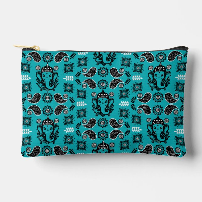 Pochette À Accessoires Impression d'art hindou sur le thème de Ganesha (Recto)