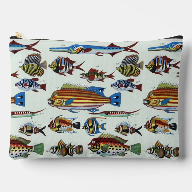 Pochette À Accessoires Impression d'histoire naturelle de poissons exotiq (Recto)