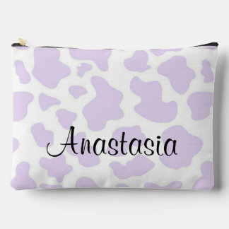 Pochette À Accessoires Impression personnalisée de vache violette
