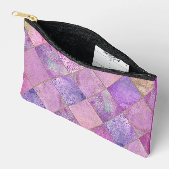 Pochette À Accessoires Impression "Purple Lover" (Ouvrir)