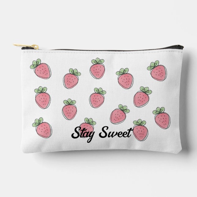Pochette À Accessoires Imprimé Fraise Sucrée (Recto)