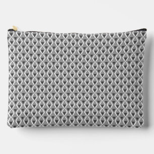 Pochette À Accessoires imprimé géométrique gris blanc