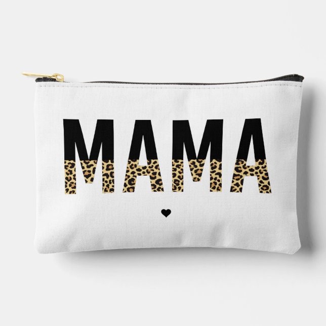 Pochette À Accessoires Imprimé léopard maman Typographie Cadeaux pour mam (Recto)