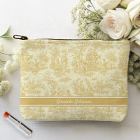 imprimé vintage jaune toile de jouy