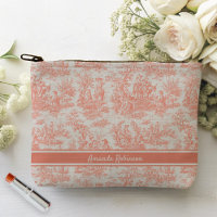 imprimé vintage orange toile de jouy