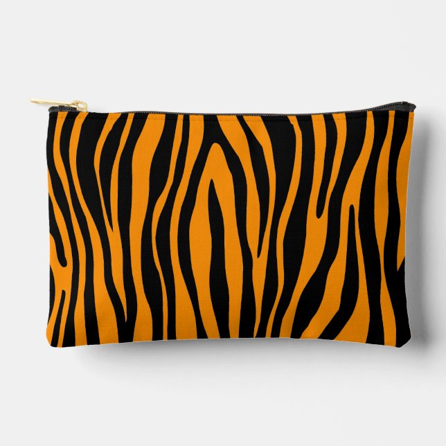 Pochette À Accessoires Imprimé Zèbre Orange de Princeton (Recto)