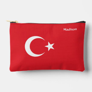 Pochette À Accessoires Indicateur Turquie de nom personnalisé