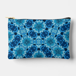 Pochette À Accessoires Indigo Motif Floral chinois carrelage