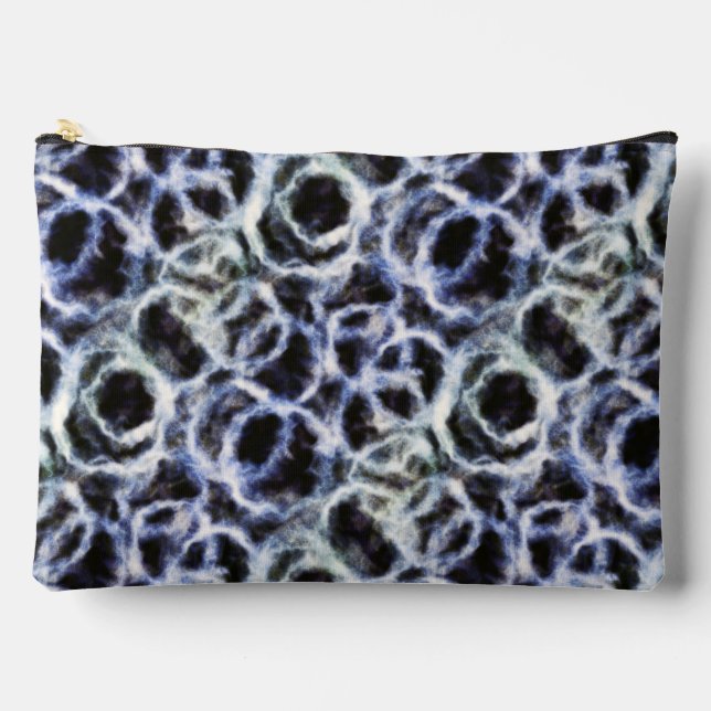 Pochette À Accessoires indigo shibori recyclé : (Recto)