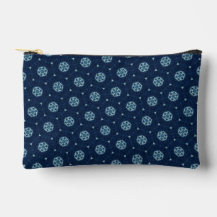Pochette À Accessoires Indigo Spirit : Boho Géométrie africaine