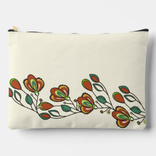 Pochette À Accessoires Infini Motif Floral Rose Élégant Tous Les Jours