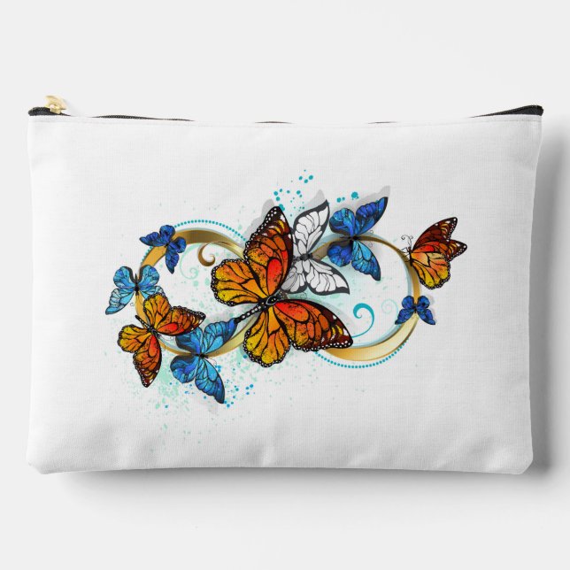 Pochette À Accessoires Infinité de papillons monarques (Recto)
