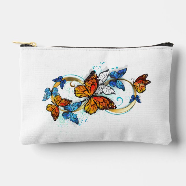 Pochette À Accessoires Infinité de papillons monarques (Recto)
