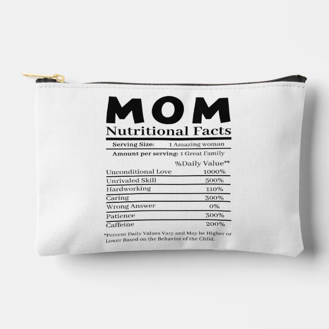 Pochette À Accessoires Informations nutritionnelles pour maman (Recto)