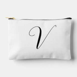 Pochette À Accessoires Initiale de monogramme personnalisé en script