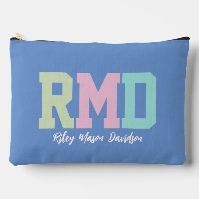 Pochette À Accessoires Initiales preppy mignonette tendance periwinkle ph (Recto)