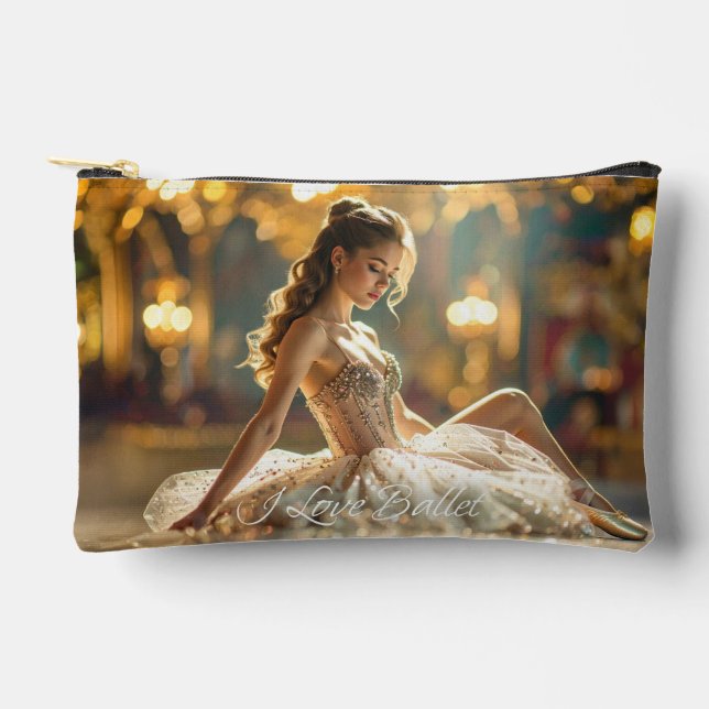POCHETTE À ACCESSOIRES J'ADORE LE BALLET - BALLET & DANSE (Recto)