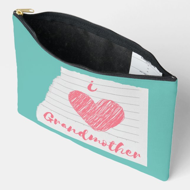 Pochette À Accessoires j'aime grand-mère (Ouvrir)