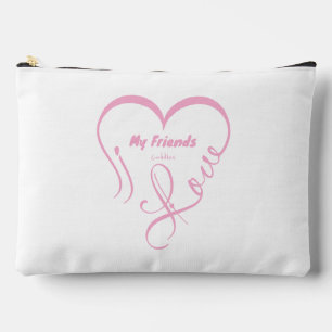 Pochette À Accessoires J'aime mes amis - Câlins
