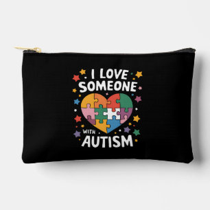 Pochette À Accessoires J'aime quelqu'un avec l'autisme Sensibilisation au