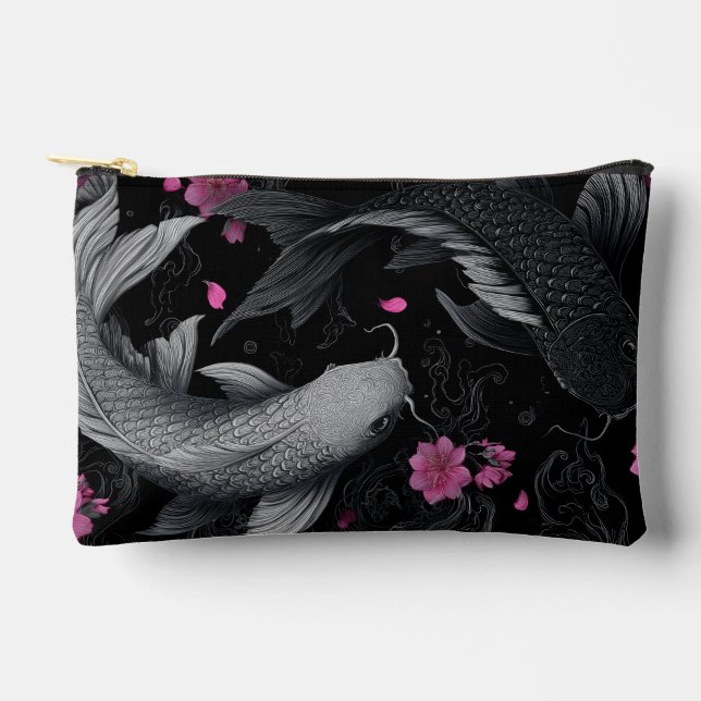 Pochette À Accessoires Japonais Koi Fish mode foncé (Recto)
