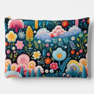 Pochette À Accessoires Jardin Arc-en-Ciel Fantaisiste Motif Floral Fantas