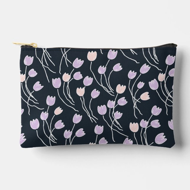 Pochette À Accessoires Jardin de Minuit Fleur Dark (Recto)