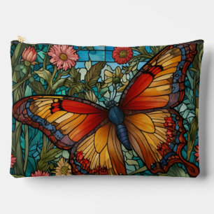 Pochette À Accessoires Jardin de papillon en verre teinté élégant