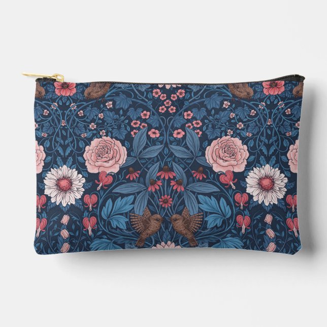 Pochette À Accessoires Jardin sauvage en bleu (Recto)