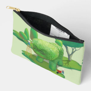 Pochette À Accessoires Jardiniers Chat Topiaire Vert Animal Surréal