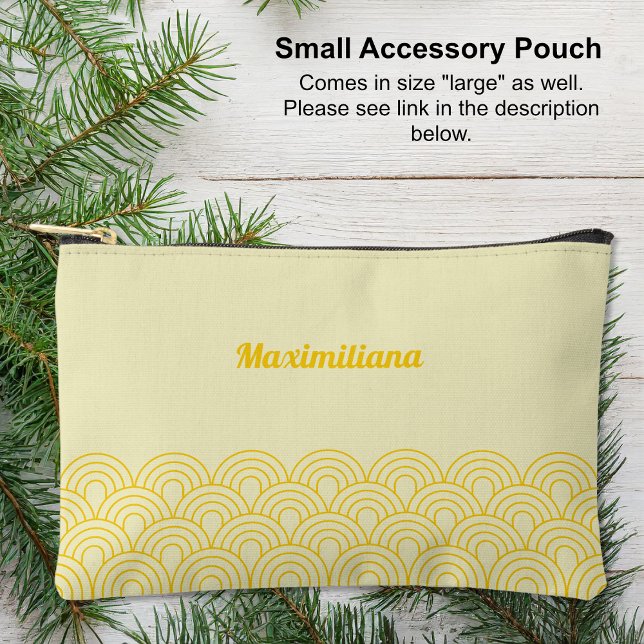 Pochette À Accessoires Jaune - Arches Glam Petit Accessoire Pouch (Small Accessory Pouch - Yellow - Arches Glam by Leapfroglisics Shop)