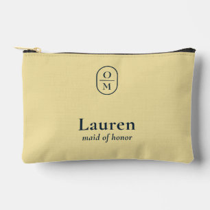 Pochette À Accessoires Jaune beurre   Cadeau de demoiselle d'honneur Mono