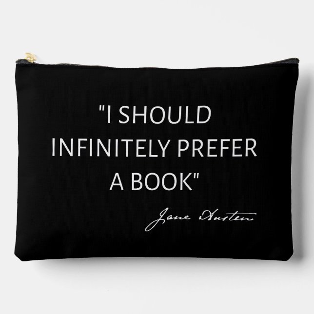 Pochette À Accessoires Je devrais infiniment préférer un livre - Jane Aus (Recto)