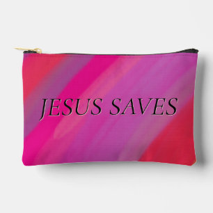 Pochette À Accessoires Jésus Sauve Citation Chrétienne Multicolore 