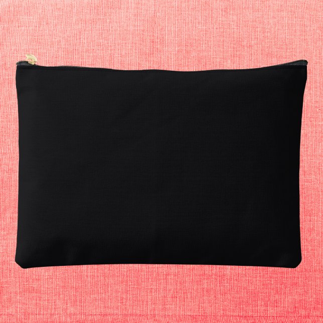 Pochette À Accessoires Jet noir couleur solide (Créateur téléchargé)