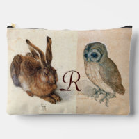 Jeune lièvre (lapin) et monogramme de hibou