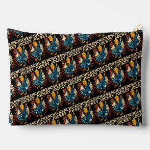 Pochette À Accessoires Jockey de poulet Trump Mème amusant