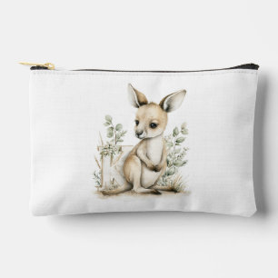 Pochette À Accessoires Joli alphabet d'animaux bébé en aquarelle Kangouro