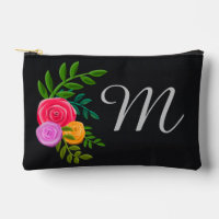 Joli floral sur tableau noir Monogramme