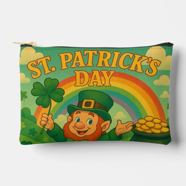 Pochette À Accessoires Joli leprechaun fantaisiste de la Saint-Patrick   (Recto)
