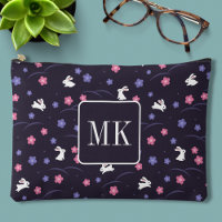 Joli motif de lapin Bunny avec monogramme initial