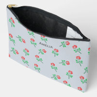 Joli Motif rose rouge Pastel Blue Personnalisé